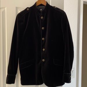 H&M black velvet blazer